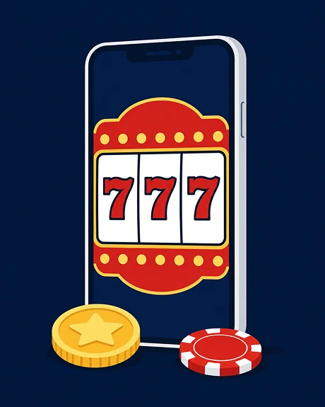 Simple mobile pokies phone interface